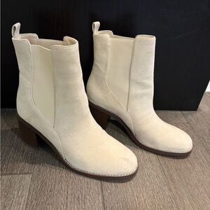 Cream Ankle Boots